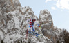 Marc Berthod of Switzerland skiing men downhill race of Audi FIS Alpine skiing World cup in Val Gardena, Italy. Men downhill race of Audi FIS Alpine skiing World cup season 2014-2015, was held on Friday, 19th of December 2014 on famous Saslong course in Val Gardena, Italy.
