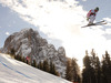 Klaus Kroell of Austria skiing men downhill race of Audi FIS Alpine skiing World cup in Val Gardena, Italy. Men downhill race of Audi FIS Alpine skiing World cup season 2014-2015, was held on Friday, 19th of December 2014 on famous Saslong course in Val Gardena, Italy.
