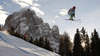 Andrej Sporn of Slovenia skiing men downhill race of Audi FIS Alpine skiing World cup in Val Gardena, Italy. Men downhill race of Audi FIS Alpine skiing World cup season 2014-2015, was held on Friday, 19th of December 2014 on famous Saslong course in Val Gardena, Italy.
