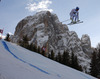 Hans Olsson of Sweden skiing men downhill race of Audi FIS Alpine skiing World cup in Val Gardena, Italy. Men downhill race of Audi FIS Alpine skiing World cup season 2014-2015, was held on Friday, 19th of December 2014 on famous Saslong course in Val Gardena, Italy.
