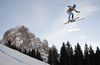 Rok Perko of Slovenia skiing men downhill race of Audi FIS Alpine skiing World cup in Val Gardena, Italy. Men downhill race of Audi FIS Alpine skiing World cup season 2014-2015, was held on Friday, 19th of December 2014 on famous Saslong course in Val Gardena, Italy.
