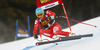 Fifth placed Christof Innerhofer of Italy skiing men super-g race of Audi FIS Alpine skiing World cup in Val Gardena, Italy. Men super-g race of Audi FIS Alpine skiing World cup season 2014-2015, was held on Saturday, 20th of December 2014 on famous Saslong course in Val Gardena, Italy.
