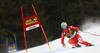 Second placed Dominik Paris of Italy skiing men super-g race of Audi FIS Alpine skiing World cup in Val Gardena, Italy. Men super-g race of Audi FIS Alpine skiing World cup season 2014-2015, was held on Saturday, 20th of December 2014 on famous Saslong course in Val Gardena, Italy.
