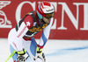Eleventh placed Sandro Viletta of Switzerland reacts in finish of the men super-g race of Audi FIS Alpine skiing World cup in Val Gardena, Italy. Men super-g race of Audi FIS Alpine skiing World cup season 2014-2015, was held on Saturday, 20th of December 2014 on famous Saslong course in Val Gardena, Italy.
