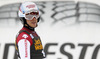 Sixth placed Carlo Janka of Switzerland reacts in finish of the men super-g race of Audi FIS Alpine skiing World cup in Val Gardena, Italy. Men super-g race of Audi FIS Alpine skiing World cup season 2014-2015, was held on Saturday, 20th of December 2014 on famous Saslong course in Val Gardena, Italy.
