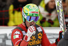 Second placed Dominik Paris of Italy reacts in finish of the men super-g race of Audi FIS Alpine skiing World cup in Val Gardena, Italy. Men super-g race of Audi FIS Alpine skiing World cup season 2014-2015, was held on Saturday, 20th of December 2014 on famous Saslong course in Val Gardena, Italy.
