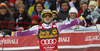 Winner Kjetil Jansrud of Norway reacts in finish of the men super-g race of Audi FIS Alpine skiing World cup in Val Gardena, Italy. Men super-g race of Audi FIS Alpine skiing World cup season 2014-2015, was held on Saturday, 20th of December 2014 on famous Saslong course in Val Gardena, Italy.
