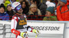 Ninth placed Didier Defago of Switzerland reacts in finish of the men super-g race of Audi FIS Alpine skiing World cup in Val Gardena, Italy. Men super-g race of Audi FIS Alpine skiing World cup season 2014-2015, was held on Saturday, 20th of December 2014 on famous Saslong course in Val Gardena, Italy.
