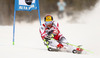 Marcel Hirscher of Austria skiing in the first run of the men giant slalom race of Audi FIS Alpine skiing World cup in Alta Badia, Italy. Men giant slalom race of Audi FIS Alpine skiing World cup season 2014-2015, was held on Sunday, 21st of December 2014 on Gran Risa course in Alta Badia, Italy.
