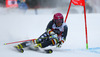Marcus Sandell of Finland skiing in the first run of the men giant slalom race of Audi FIS Alpine skiing World cup in Alta Badia, Italy. Men giant slalom race of Audi FIS Alpine skiing World cup season 2014-2015, was held on Sunday, 21st of December 2014 on Gran Risa course in Alta Badia, Italy.

