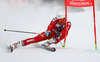 Matteo Marsaglia of Italy skiing in the first run of the men giant slalom race of Audi FIS Alpine skiing World cup in Alta Badia, Italy. Men giant slalom race of Audi FIS Alpine skiing World cup season 2014-2015, was held on Sunday, 21st of December 2014 on Gran Risa course in Alta Badia, Italy.
