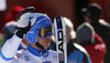 Andre Myhrer of Sweden reacts in finish of the second run of the men giant slalom race of Audi FIS Alpine skiing World cup in Alta Badia, Italy. Men giant slalom race of Audi FIS Alpine skiing World cup season 2014-2015, was held on Sunday, 21st of December 2014 on Gran Risa course in Alta Badia, Italy.
