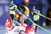 Winner Marcel Hirscher of Austria reacts in finish of the second run of the men giant slalom race of Audi FIS Alpine skiing World cup in Alta Badia, Italy. Men giant slalom race of Audi FIS Alpine skiing World cup season 2014-2015, was held on Sunday, 21st of December 2014 on Gran Risa course in Alta Badia, Italy.
