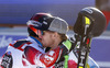 Winner Marcel Hirscher of Austria (L) accepts congratulations from second placed Ted Ligety of USA (R) in finish of the second run of the men giant slalom race of Audi FIS Alpine skiing World cup in Alta Badia, Italy. Men giant slalom race of Audi FIS Alpine skiing World cup season 2014-2015, was held on Sunday, 21st of December 2014 on Gran Risa course in Alta Badia, Italy.
