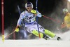 Fritz Dopfer of Germany in action during men Slalom of the Val d Isere FIS Ski Alpine World Cup at the Canalone Miramonti in Madonna di Campiglio, Italy on 2014/12/22.
