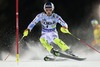 Fritz Dopfer of Germany in action during men Slalom of the Val d Isere FIS Ski Alpine World Cup at the Canalone Miramonti in Madonna di Campiglio, Italy on 2014/12/22.
