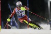 Patrick Thaler of Italy in action during men Slalom of the Val d Isere FIS Ski Alpine World Cup at the Canalone Miramonti in Madonna di Campiglio, Italy on 2014/12/22.
