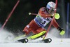 Patrick Thaler of Italy in action during men Slalom of the Val d Isere FIS Ski Alpine World Cup at the Canalone Miramonti in Madonna di Campiglio, Italy on 2014/12/22.
