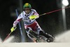 Mario Matt of Austria in action during men Slalom of the Val d Isere FIS Ski Alpine World Cup at the Canalone Miramonti in Madonna di Campiglio, Italy on 2014/12/22.
