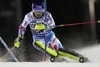 Jean-Baptiste Grange of France in action during men Slalom of the Val d Isere FIS Ski Alpine World Cup at the Canalone Miramonti in Madonna di Campiglio, Italy on 2014/12/22.
