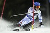 Jens Byggmark of Sweden in action during men Slalom of the Val d Isere FIS Ski Alpine World Cup at the Canalone Miramonti in Madonna di Campiglio, Italy on 2014/12/22.
