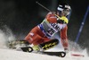 Giuliano Razzoli of Italy in action during men Slalom of the Val d Isere FIS Ski Alpine World Cup at the Canalone Miramonti in Madonna di Campiglio, Italy on 2014/12/22.
