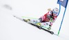 Eva-Maria Brem of Austria in action during 1st run of Ladies Giant Slalom of the Kuehtai FIS Ski Alpine World Cup at the Hohe Mut Course in Kuehtai, Austria on 2014/12/28.
