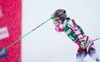 Anna Fenninger of Austria reacts after 2nd run of Ladies Giant Slalom of the Kuehtai FIS Ski Alpine World Cup at the Hohe Mut Course in Kuehtai, Austria on 2014/12/28.
