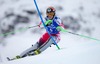 Nicole Hosp of Austria in action during 1st run of Ladies Slalom of the Kuehtai FIS Ski Alpine World Cup at the Hohe Mut Course in Kuehtai, Austria on 2014/12/29.
