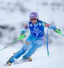 Tina Maze of Slovenia in action during 1st run of Ladies Slalom of the Kuehtai FIS Ski Alpine World Cup at the Hohe Mut Course in Kuehtai, Austria on 2014/12/29.

