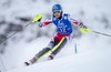 Bernadette Schild of Austria in action during 1st run of Ladies Slalom of the Kuehtai FIS Ski Alpine World Cup at the Hohe Mut Course in Kuehtai, Austria on 2014/12/29.
