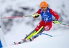 Chiara Costazza of Italy in action during 1st run of Ladies Slalom of the Kuehtai FIS Ski Alpine World Cup at the Hohe Mut Course in Kuehtai, Austria on 2014/12/29.
