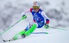 Denise Feierabend of Switzerland in action during 1st run of Ladies Slalom of the Kuehtai FIS Ski Alpine World Cup at the Hohe Mut Course in Kuehtai, Austria on 2014/12/29.
