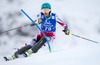 Carmen Thalmann of Austria in action during 1st run of Ladies Slalom of the Kuehtai FIS Ski Alpine World Cup at the Hohe Mut Course in Kuehtai, Austria on 2014/12/29.
