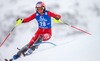 Manuela Moelgg of Italy in action during 1st run of Ladies Slalom of the Kuehtai FIS Ski Alpine World Cup at the Hohe Mut Course in Kuehtai, Austria on 2014/12/29.
