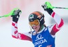 Nicole Hosp of Austria reacts after 2nd run of Ladies Giant Slalom of the Kuehtai FIS Ski Alpine World Cup at the Hohe Mut Course in Kuehtai, Austria on 2014/12/29.
