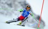 Nicole Hosp of Austria in action during 1st run of Ladies Slalom of the Kuehtai FIS Ski Alpine World Cup at the Hohe Mut Course in Kuehtai, Austria on 2014/12/29.
