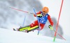 Chiara Costazza of Italy in action during 1st run of Ladies Slalom of the Kuehtai FIS Ski Alpine World Cup at the Hohe Mut Course in Kuehtai, Austria on 2014/12/29.
