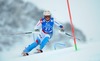 Michelle Gisin of Switzerland in action during 1st run of Ladies Slalom of the Kuehtai FIS Ski Alpine World Cup at the Hohe Mut Course in Kuehtai, Austria on 2014/12/29.
