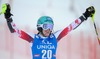 Carmen Thalmann of Austria reacts after 2nd run of Ladies Giant Slalom of the Kuehtai FIS Ski Alpine World Cup at the Hohe Mut Course in Kuehtai, Austria on 2014/12/29.
