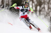 Kathrin Zettel of Austria skiing in the first run of the women slalom race of Audi FIS Alpine skiing World cup on Sljeme above Zagreb, Croatia. Women Snow Queen Trophy slalom race of Audi FIS Alpine skiing World cup season 2014-2015, was held on Sunday, 4th of January 2015 on Sljeme above Zagreb, Croatia.

