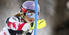 Michaela Kirchgasser of Austria skiing in the first run of the women slalom race of Audi FIS Alpine skiing World cup on Sljeme above Zagreb, Croatia. Women Snow Queen Trophy slalom race of Audi FIS Alpine skiing World cup season 2014-2015, was held on Sunday, 4th of January 2015 on Sljeme above Zagreb, Croatia.
