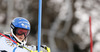 Emelie Wikstroem of Sweden skiing in the first run of the women slalom race of Audi FIS Alpine skiing World cup on Sljeme above Zagreb, Croatia. Women Snow Queen Trophy slalom race of Audi FIS Alpine skiing World cup season 2014-2015, was held on Sunday, 4th of January 2015 on Sljeme above Zagreb, Croatia.
