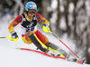 Erin Mielzynski of Canada skiing in the first run of the women slalom race of Audi FIS Alpine skiing World cup on Sljeme above Zagreb, Croatia. Women Snow Queen Trophy slalom race of Audi FIS Alpine skiing World cup season 2014-2015, was held on Sunday, 4th of January 2015 on Sljeme above Zagreb, Croatia.
