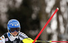 Charlotta Saefvenberg of Sweden skiing in the first run of the women slalom race of Audi FIS Alpine skiing World cup on Sljeme above Zagreb, Croatia. Women Snow Queen Trophy slalom race of Audi FIS Alpine skiing World cup season 2014-2015, was held on Sunday, 4th of January 2015 on Sljeme above Zagreb, Croatia.
