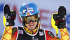 Sixth placed Erin Mielzynski of Canada reacts in the finish of the second run of the women slalom race of Audi FIS Alpine skiing World cup on Sljeme above Zagreb, Croatia. Women Snow Queen Trophy slalom race of Audi FIS Alpine skiing World cup season 2014-2015, was held on Sunday, 4th of January 2015 on Sljeme above Zagreb, Croatia.
