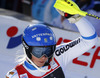 Fourth placed Frida Hansdotter of Sweden reacts in the finish of the second run of the women slalom race of Audi FIS Alpine skiing World cup on Sljeme above Zagreb, Croatia. Women Snow Queen Trophy slalom race of Audi FIS Alpine skiing World cup season 2014-2015, was held on Sunday, 4th of January 2015 on Sljeme above Zagreb, Croatia.
