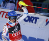 Fourth placed Frida Hansdotter of Sweden reacts in the finish of the second run of the women slalom race of Audi FIS Alpine skiing World cup on Sljeme above Zagreb, Croatia. Women Snow Queen Trophy slalom race of Audi FIS Alpine skiing World cup season 2014-2015, was held on Sunday, 4th of January 2015 on Sljeme above Zagreb, Croatia.
