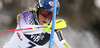 Mikaela Shiffrin of USA skiing in the first run of the women slalom race of Audi FIS Alpine skiing World cup on Sljeme above Zagreb, Croatia. Women Snow Queen Trophy slalom race of Audi FIS Alpine skiing World cup season 2014-2015, was held on Sunday, 4th of January 2015 on Sljeme above Zagreb, Croatia.
