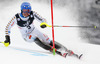 Mattias Hargin of Sweden skiing in the first run of the men slalom race of Audi FIS Alpine skiing World cup on Sljeme above Zagreb, Croatia. Men Snow Queen Trophy slalom race of Audi FIS Alpine skiing World cup season 2014-2015, was held on Tuesday, 6th of January 2015 on Sljeme above Zagreb, Croatia.
